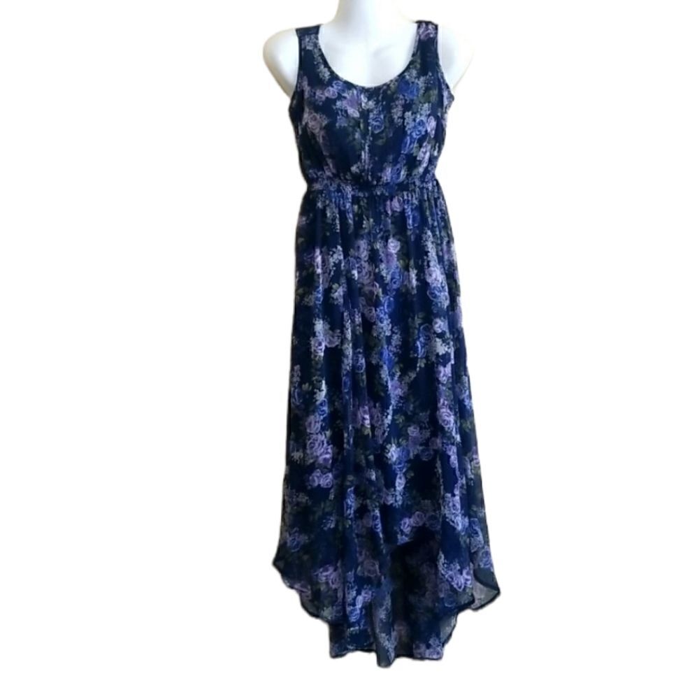 Indigo BlueโFloralย DressโSzโ4
